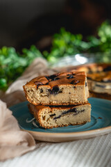 healthy homemade blueberry sponge cake recipe