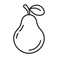 Pear Vector Icon, Fresh Fruit, Healthy Snack, Nature, Fruit Illustration