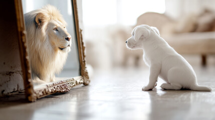 puppy_looking_in_the_mirror_and_seeing_a_Lion