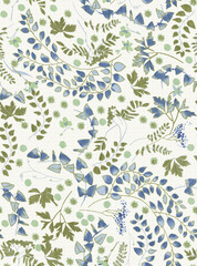 Colorful seamless floral digital design