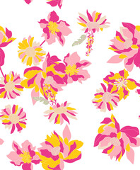Colorful seamless floral digital design