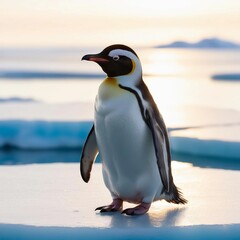 Fototapeta premium penguin on an ice floe