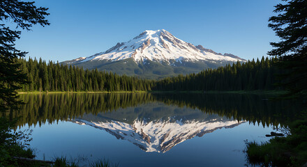 reflection in the mountains