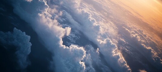 Close-Up Visualization of Carbon Dioxide Molecules Building Up in the Atmosphere and Affecting Climate Change