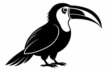 toucan sihouette black vector