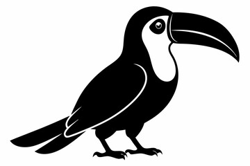 toucan sihouette black vector