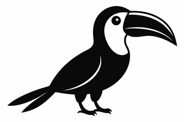 toucan sihouette black vector