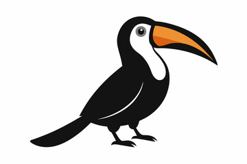 Naklejka premium toucan sihouette black vector