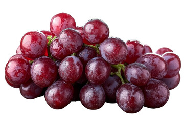 red grapes cluster - isolated on white background
