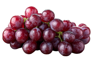 red grapes cluster - isolated on white background