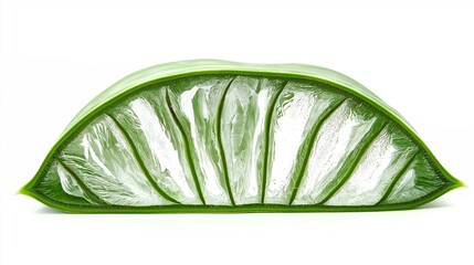 green leaf alovera  isolated on white background