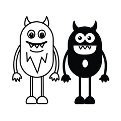 monster mash on white background 