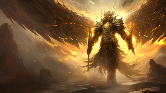 god of war, lucifer, ancient war, heroes, wing of destiny