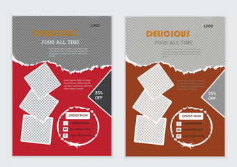 Creative Food & Resturant Flyer A4 Design templates