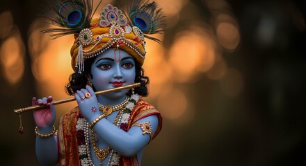 Lord Krishna Playing Flute