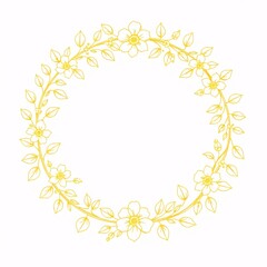 Delicate Yellow Floral Wreath