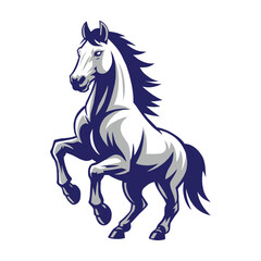 Vector illustration of a horse on a white background