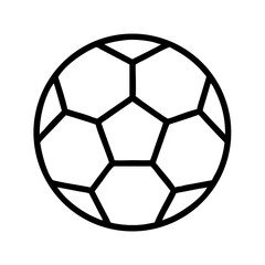 Obraz premium Soccer ball outline design with hexagonal pattern on white background 