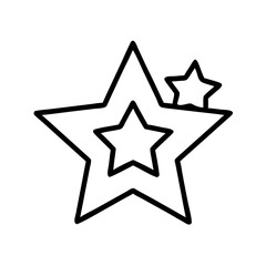 Obraz premium Decorative stars design in simple line art style 