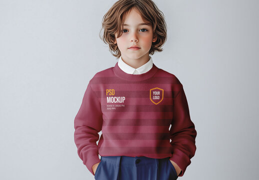 Student School Uniform Mockup for Creative Design and Branding Projects