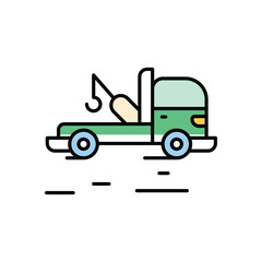 Tow Truck Icon vector stock illustration