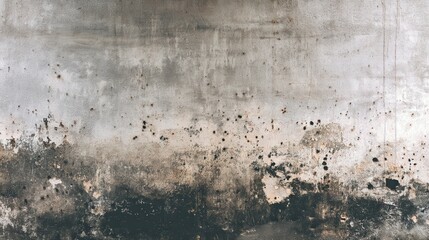 Obraz premium Grunge textured wall with dark stains and damage. Abstract background.