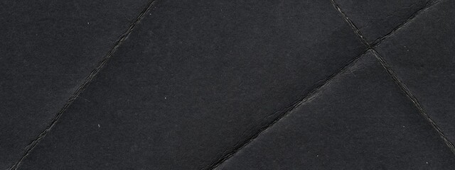 Fototapeta premium black folded paper long horizontal detailed texture