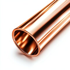 Shiny copper pipe with a smooth interior surface.