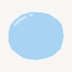 Blue bubble collage element vector