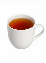 White Ceramic Mug of Golden Tea
