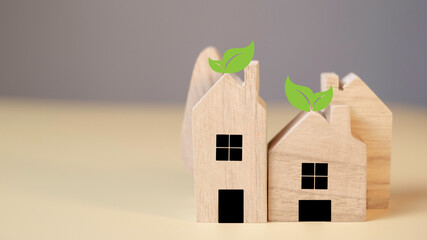 Eco-Friendly Smart House sustainable Green Energy, Natural Design, and Environmental Preservation for Healthy Living leaf Symbolizing Sustainability.