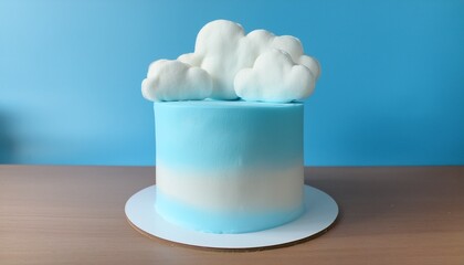 Sky and cloud theme cake
