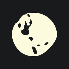 Abstract circle collage element vector