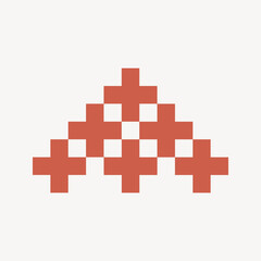 Plus sign mountain shape collage element vector