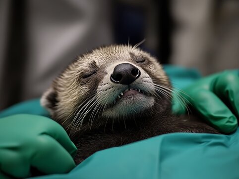 Veterinarians conducted an examination of rabbit teeth to determine the dental health of bunny rabbits