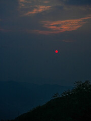 sunset in the mountains