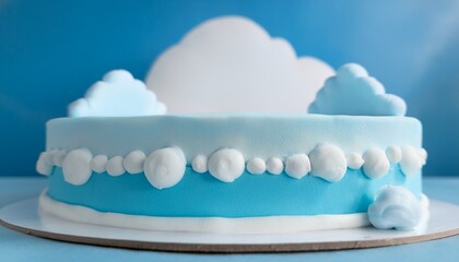 Sky and cloud theme cake