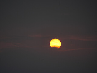 sunset in the sea
