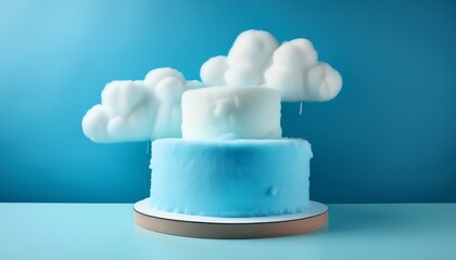 Sky and cloud theme cake