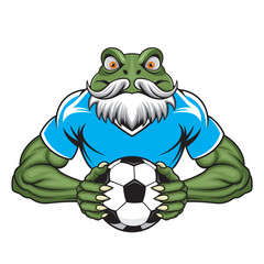 frog football mascot vector illustration design