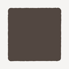 Obraz premium Brown square badge collage element vector