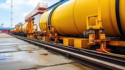 Naklejka premium Pipelines in oil industry plants