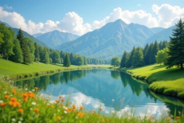 Blurred natural landscape, ideal for product display, design, photo, winter