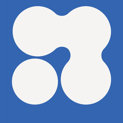 Abstract blue frame clipart vector