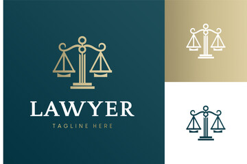 Minimalist Scales of Justice Logo