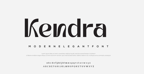 Kendra Future font creative modern alphabet fonts. Typography colorful bold color regular. vector illustrator	