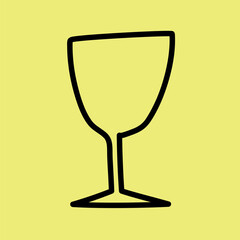 Wine drinking glass graphic element vector