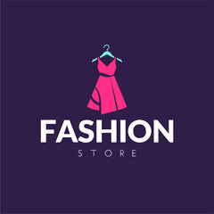 Stylish Dress on Hanger Fashion Logo