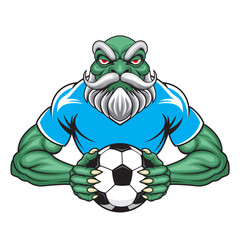 goblin football mascot vector illustration design