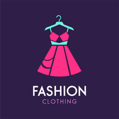 Stylish Dress on Hanger Fashion Logo